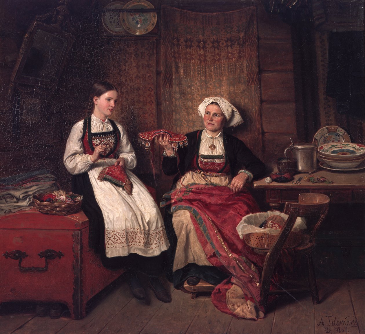 Couronne de mariage des grands-mères - Adolph Tidemand