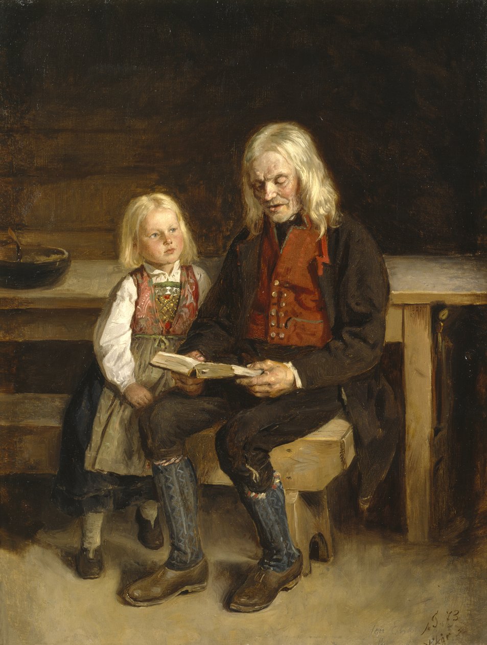 Prières du samedi soir - Adolph Tidemand