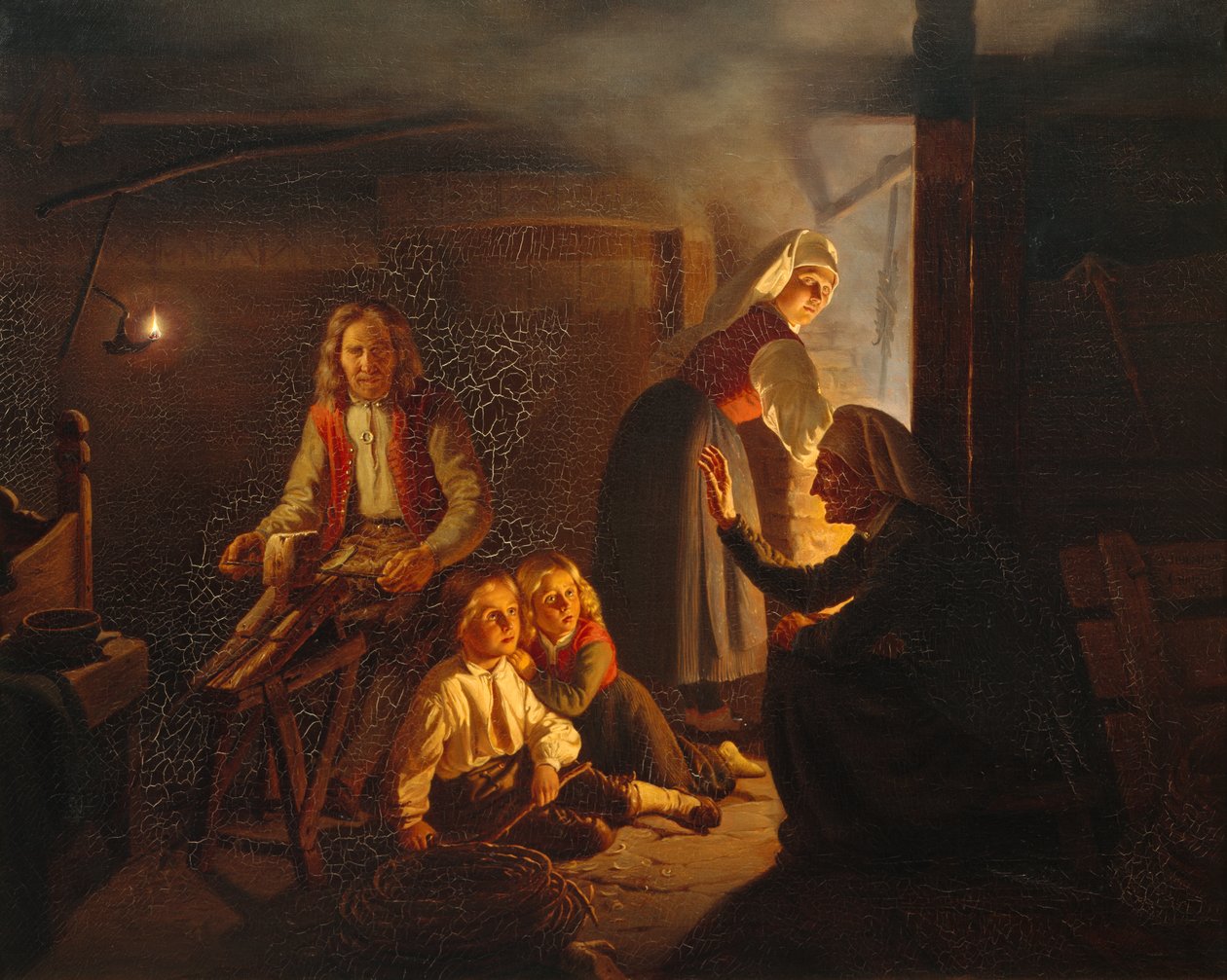 Le conteur (peinture) - Adolph Tidemand