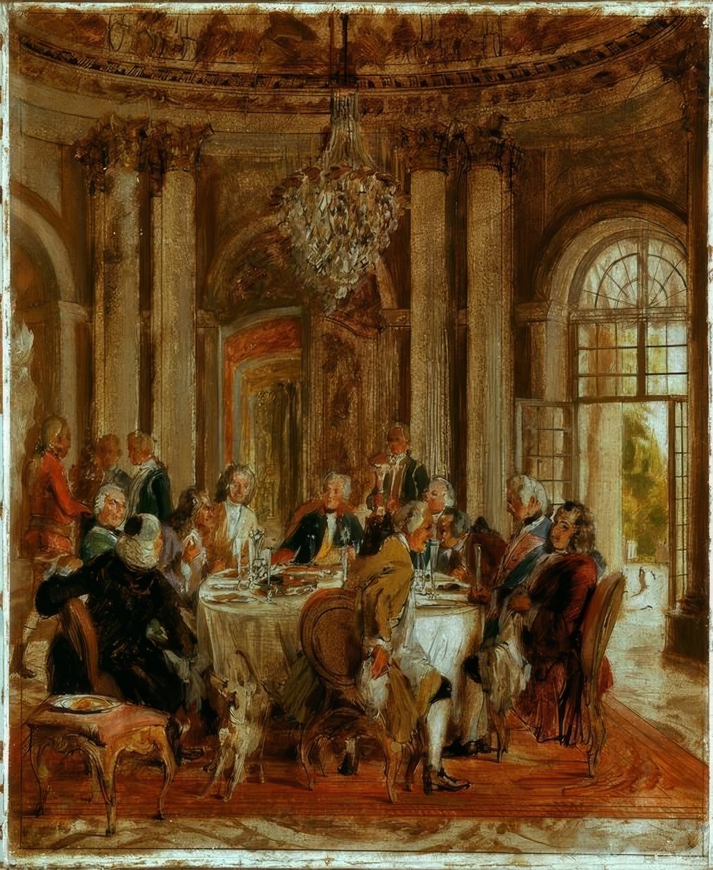 La Table ronde de Frédéric II à Sanssouci - Adolph Menzel