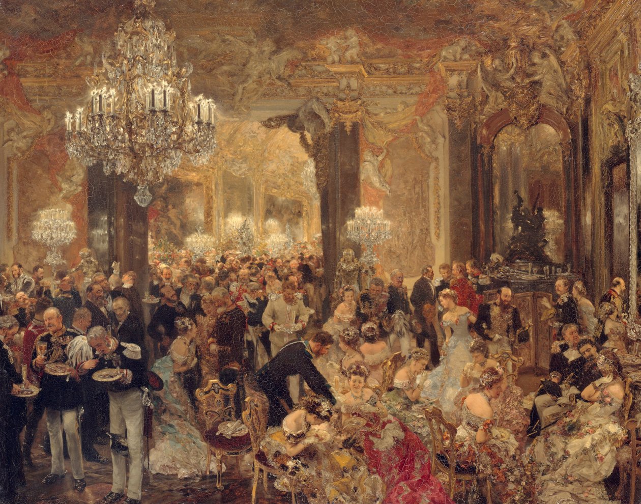 Le dîner au bal, 1878 - Adolph Menzel