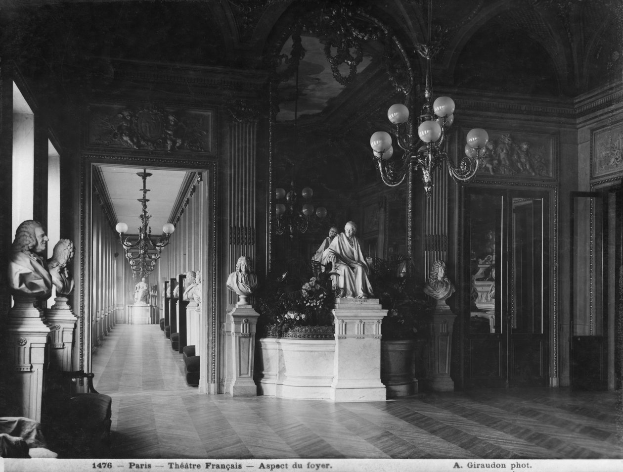 Comédie Française, vue du foyer, avant 1902 - Adolphe Giraudon