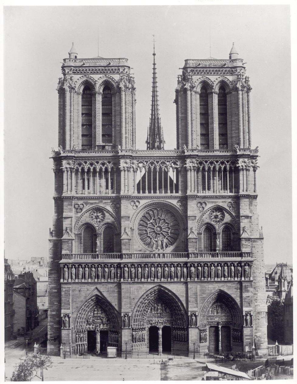 Façade de Notre-Dame, Paris, fin du XIXe siècle - Adolphe Giraudon