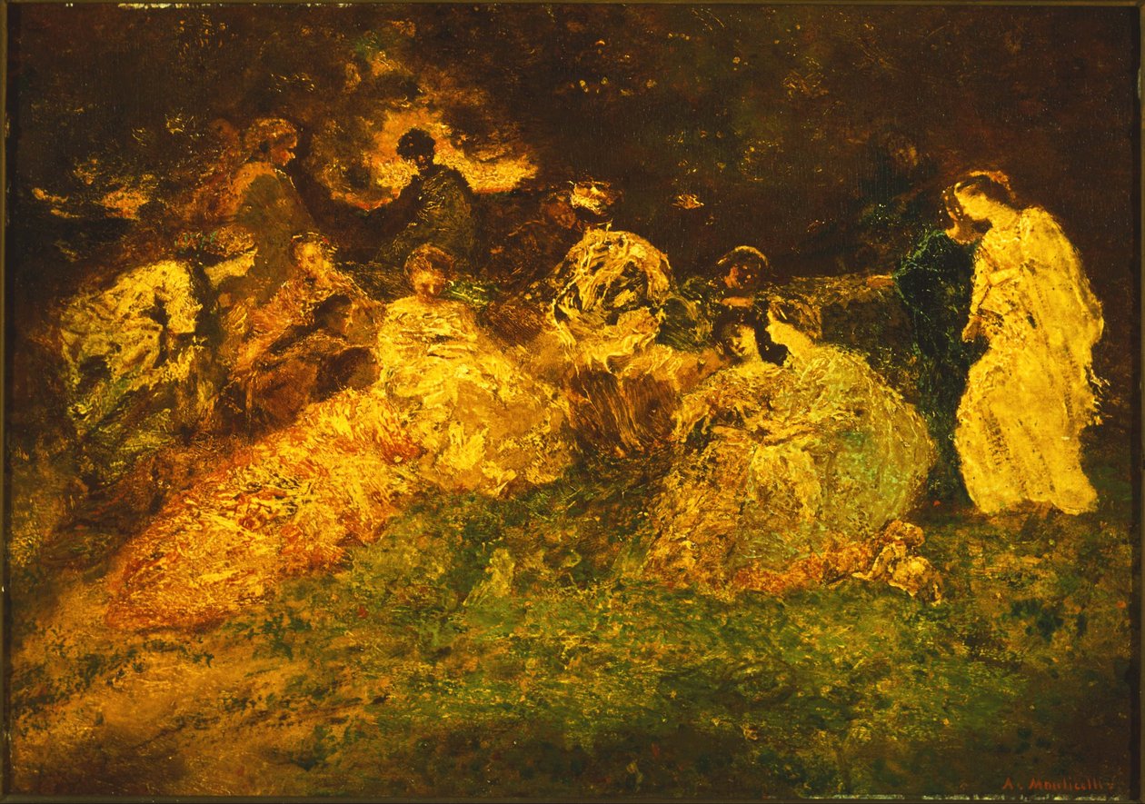 Fête champêtre - Adolphe Joseph Thomas Monticelli