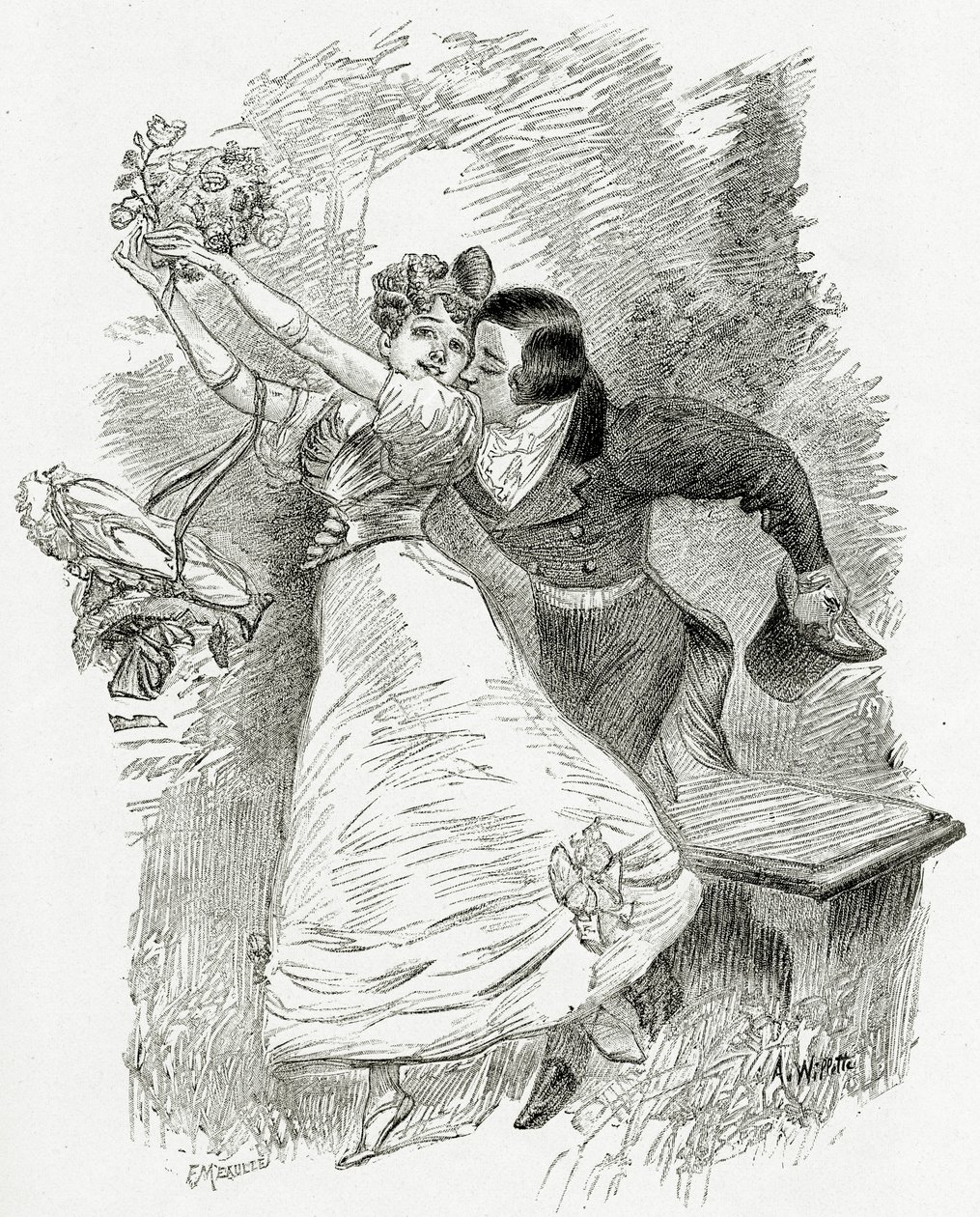 Illustration de Toute la Lyre, XIXe siècle - Adolphe Leon Willette