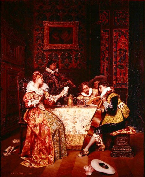 La fête musicale - Adolphe Alexandre Lesrel
