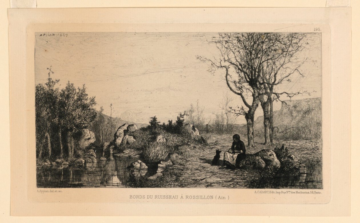 Bords du ruisseau à Rossillon - Adolphe Appian
