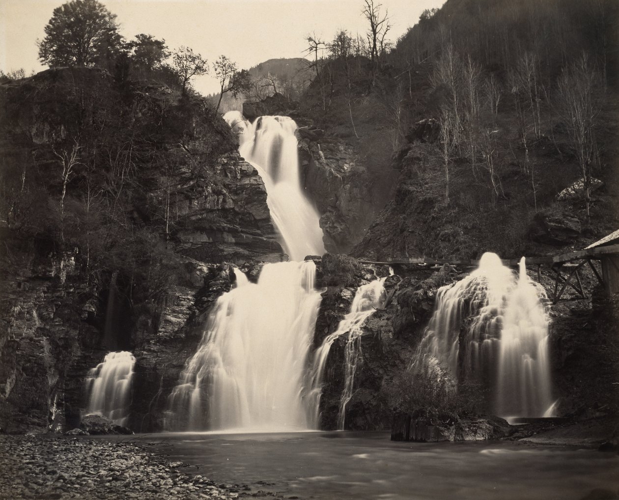 Chutes du Reichenbach, vers 1860 - Adolphe Braun