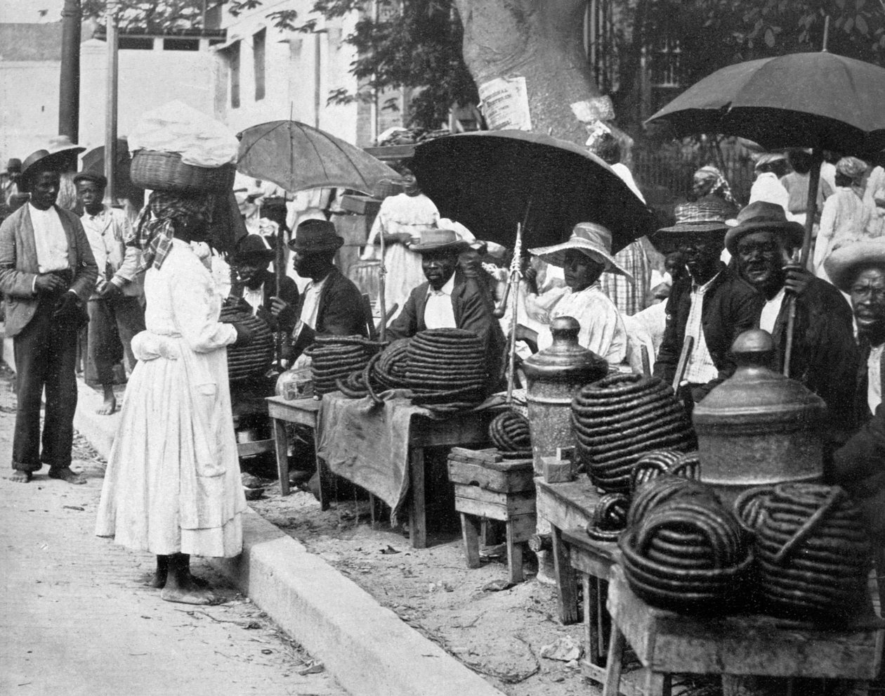 Vendeurs de tabac en corde, Jamaïque, vers 1905 - Adolphe Duperly and Son