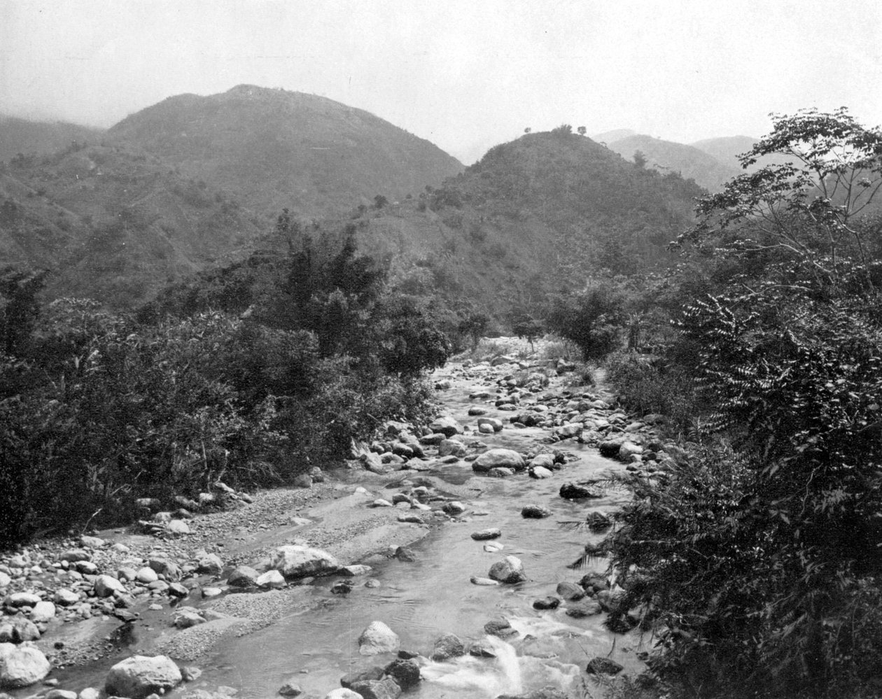 La rivière Wag, Castleton, Jamaïque, vers 1905 - Adolphe Duperly and Son