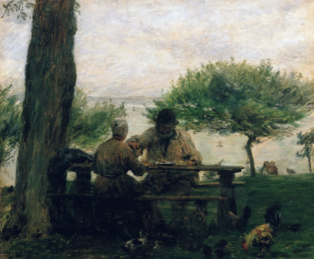 Le Repas à Honfleur, 1875 - Adolphe Felix Cals