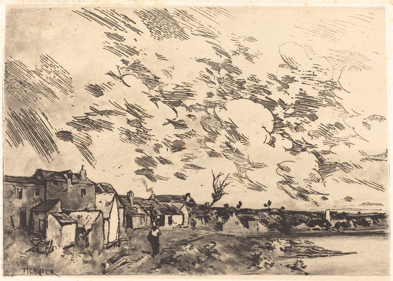 Village sur le bord d