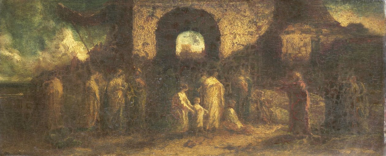 Le Christ bénit les enfants - Adolphe Joseph Thomas Monticelli