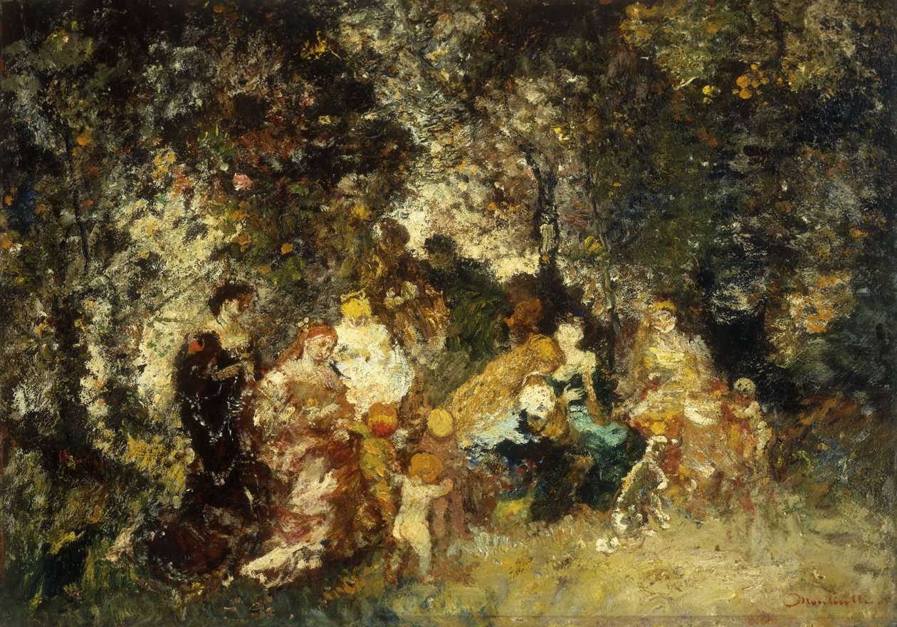Fête champêtre - Adolphe Joseph Thomas Monticelli