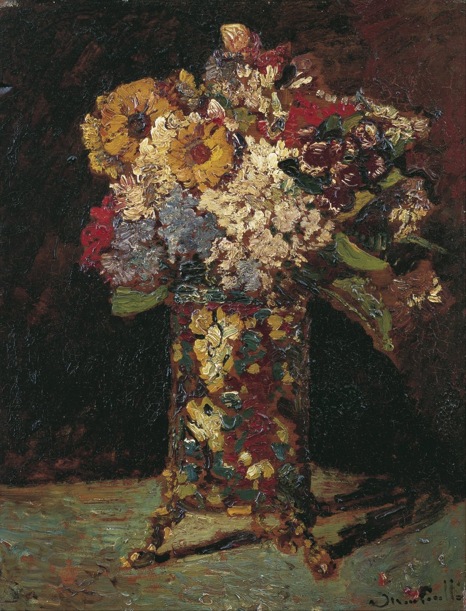 Nature morte de fleurs - Adolphe Joseph Thomas Monticelli