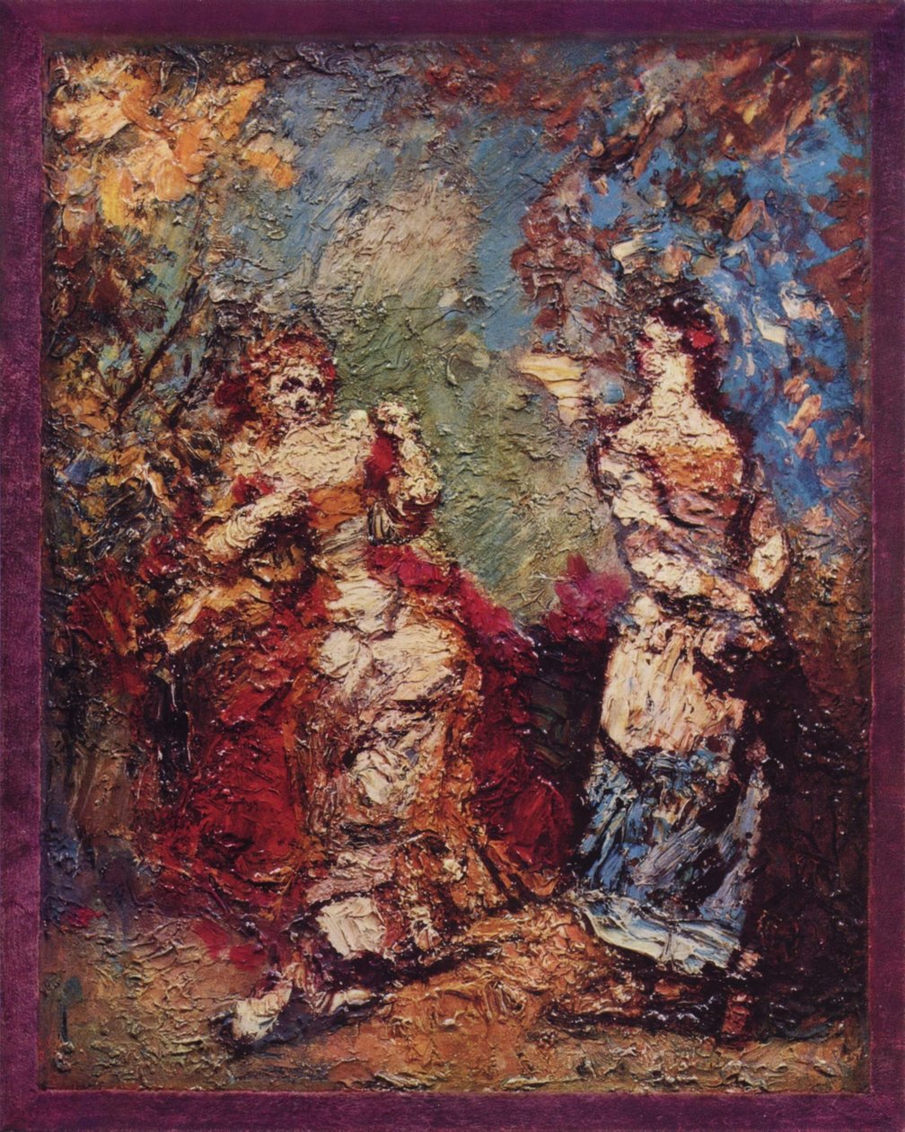 French: Les Précieuses Ridicules - Adolphe Joseph Thomas Monticelli