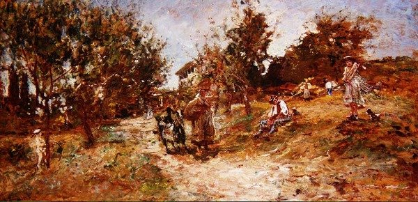 Paysage à Ganagobie, 1872 - Adolphe Joseph Thomas Monticelli