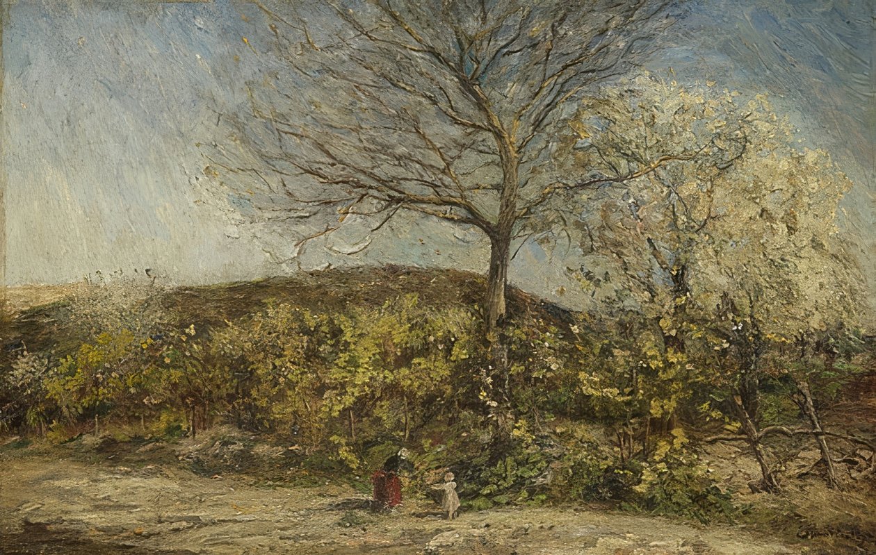 Paysage avec verger en fleurs - Adolphe Joseph Thomas Monticelli