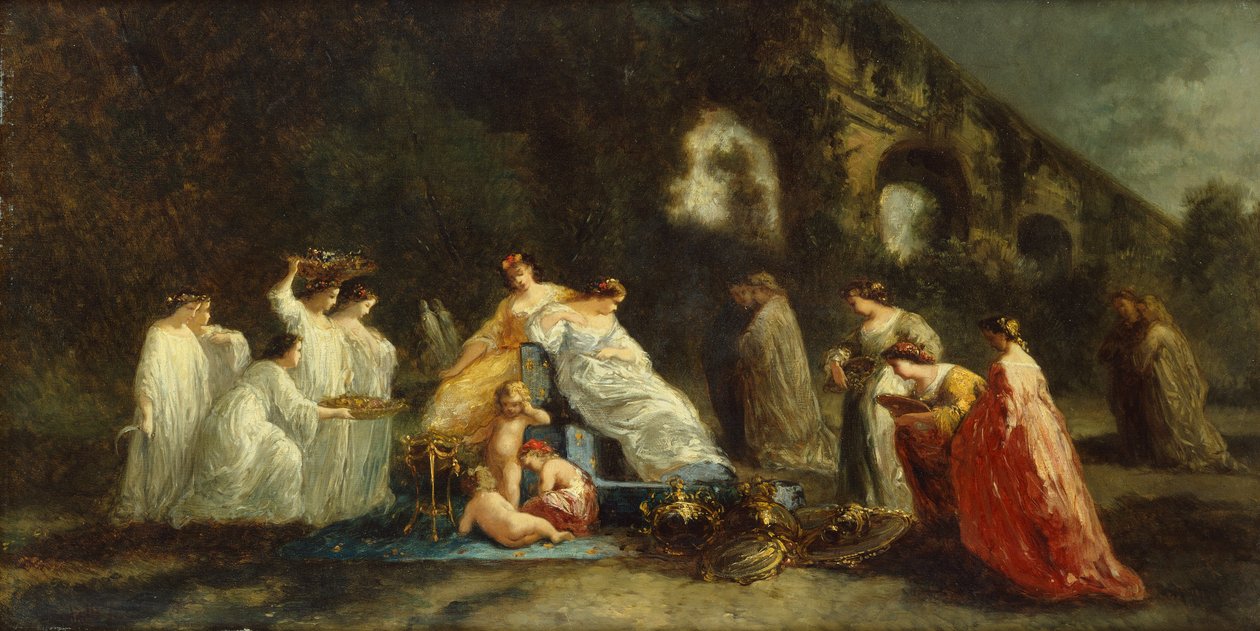 La Fête de Flore - Adolphe Joseph Thomas Monticelli