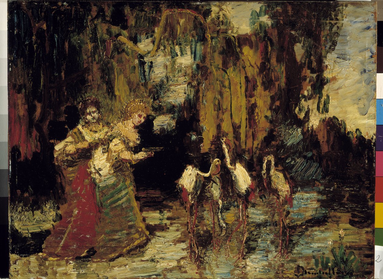 Les flamants roses - Adolphe Joseph Thomas Monticelli
