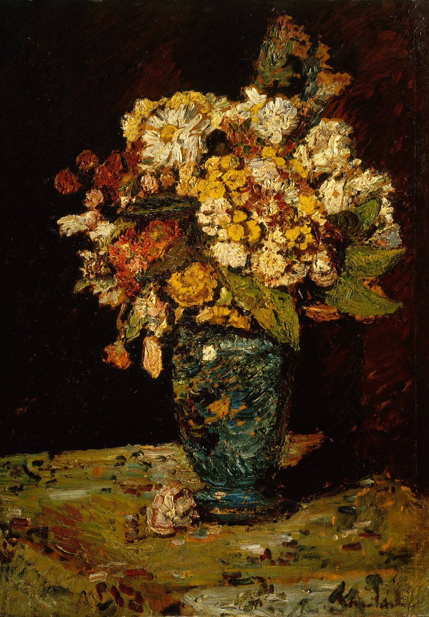 Fleurs dans un vase bleu, 1879-1883 - Adolphe Joseph Thomas Monticelli