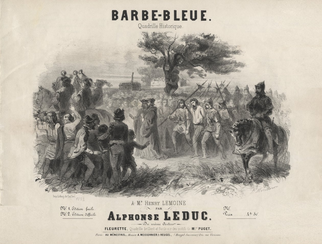 Alphonse Leduc - Barbe-Bleue, quadrille historique - Adolphe Mouilleron
