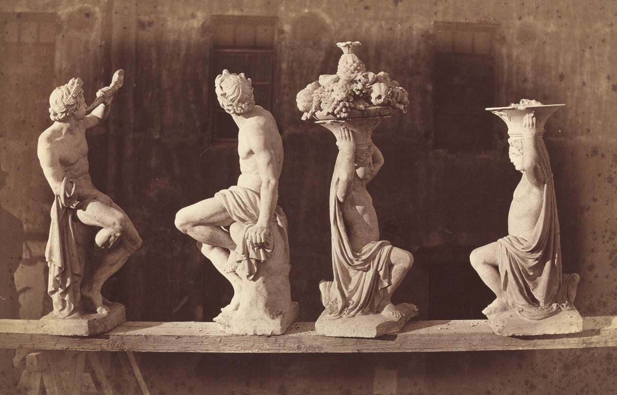 Quatre statues, vers 1868 - Adolphe Terris