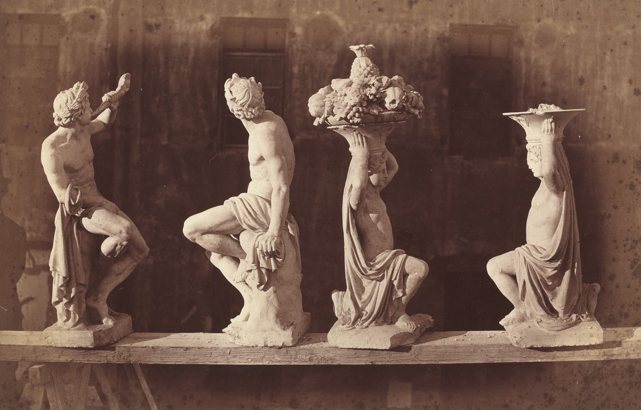 Four Statues,c. 1868 (photo) - Adolphe Terris