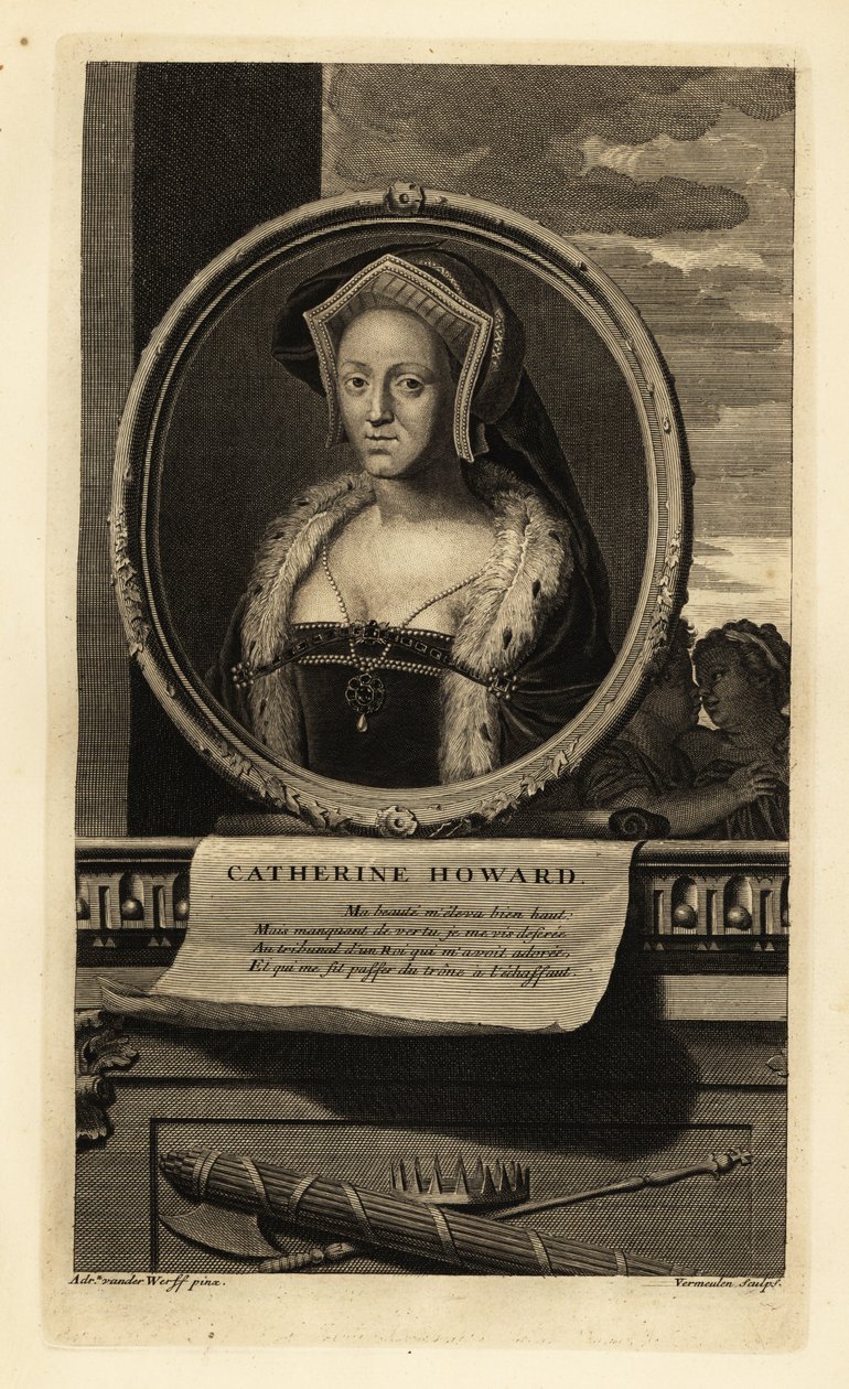 Catherine Howard (1528-1542) (gravure) - Adriaan van der (after) Werff