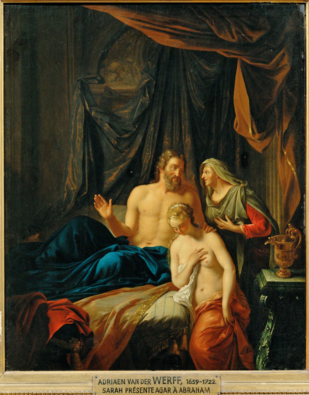 Sarah présente Agar à Abraham ... - Adriaan van der Werff