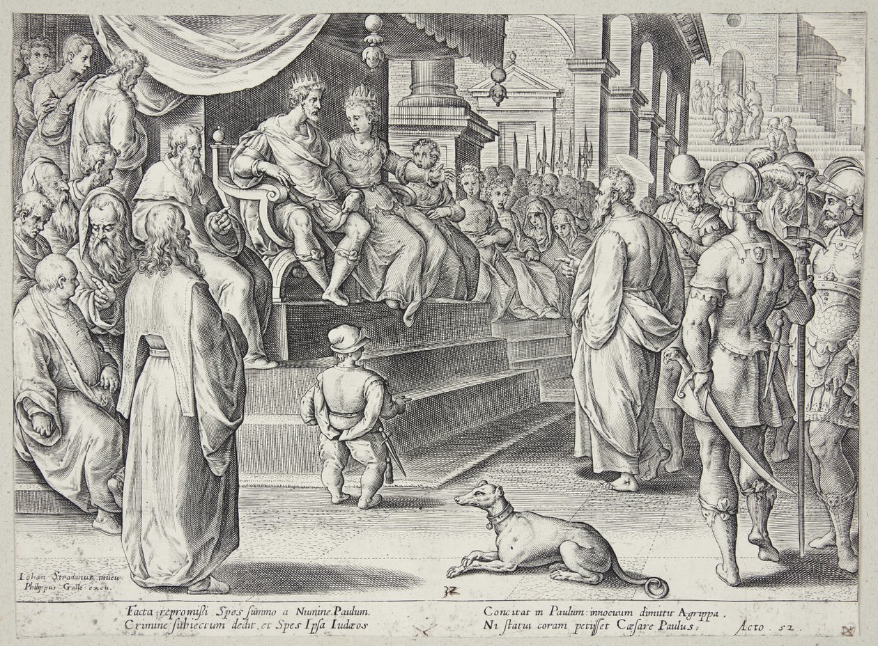 Saint Paul devant Festus et Agrippa - Adriaen Collaert