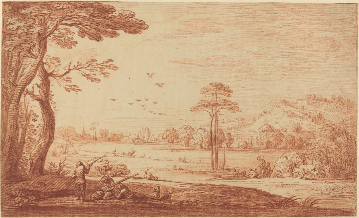 Chasseurs se reposant près d