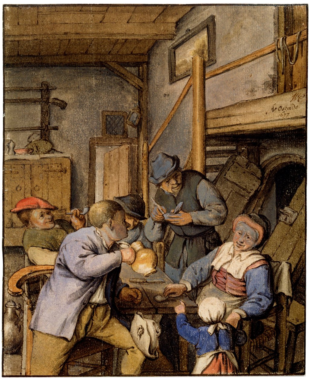 Dans une taverne - Adriaen Jansz. van Ostade