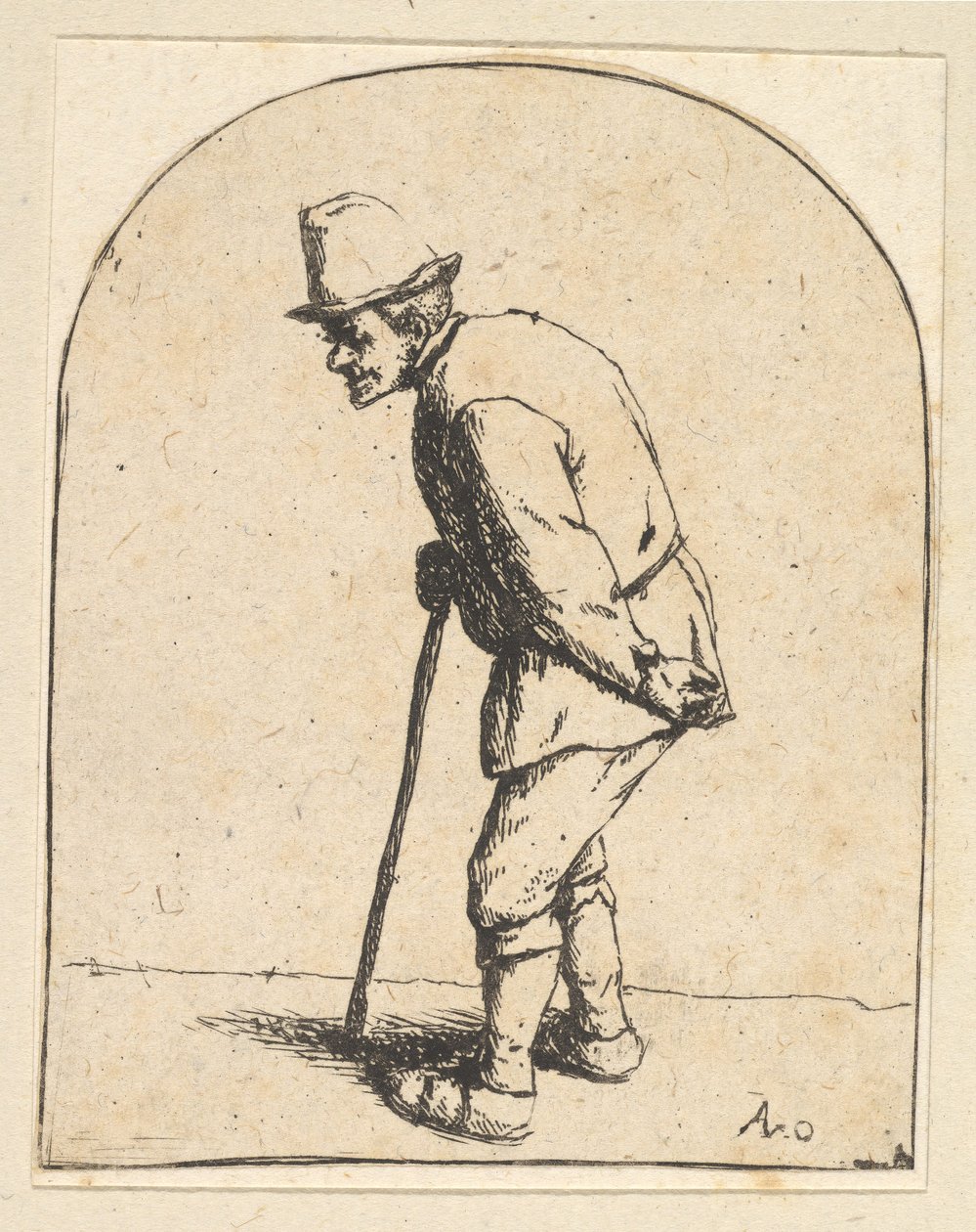 Paysanne avec bâton, 1610-85 - Adriaen Jansz. van Ostade