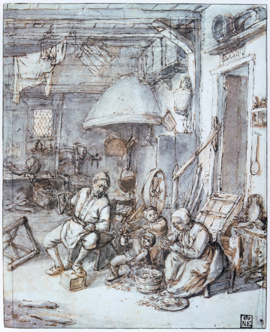 Paysans hollandais, 17ème siècle - Adriaen Jansz. van Ostade