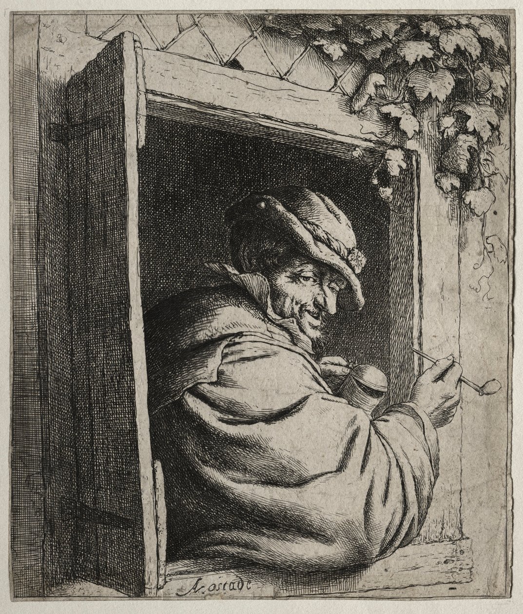 Le Fumeur à la fenêtre - Adriaen Jansz. van Ostade