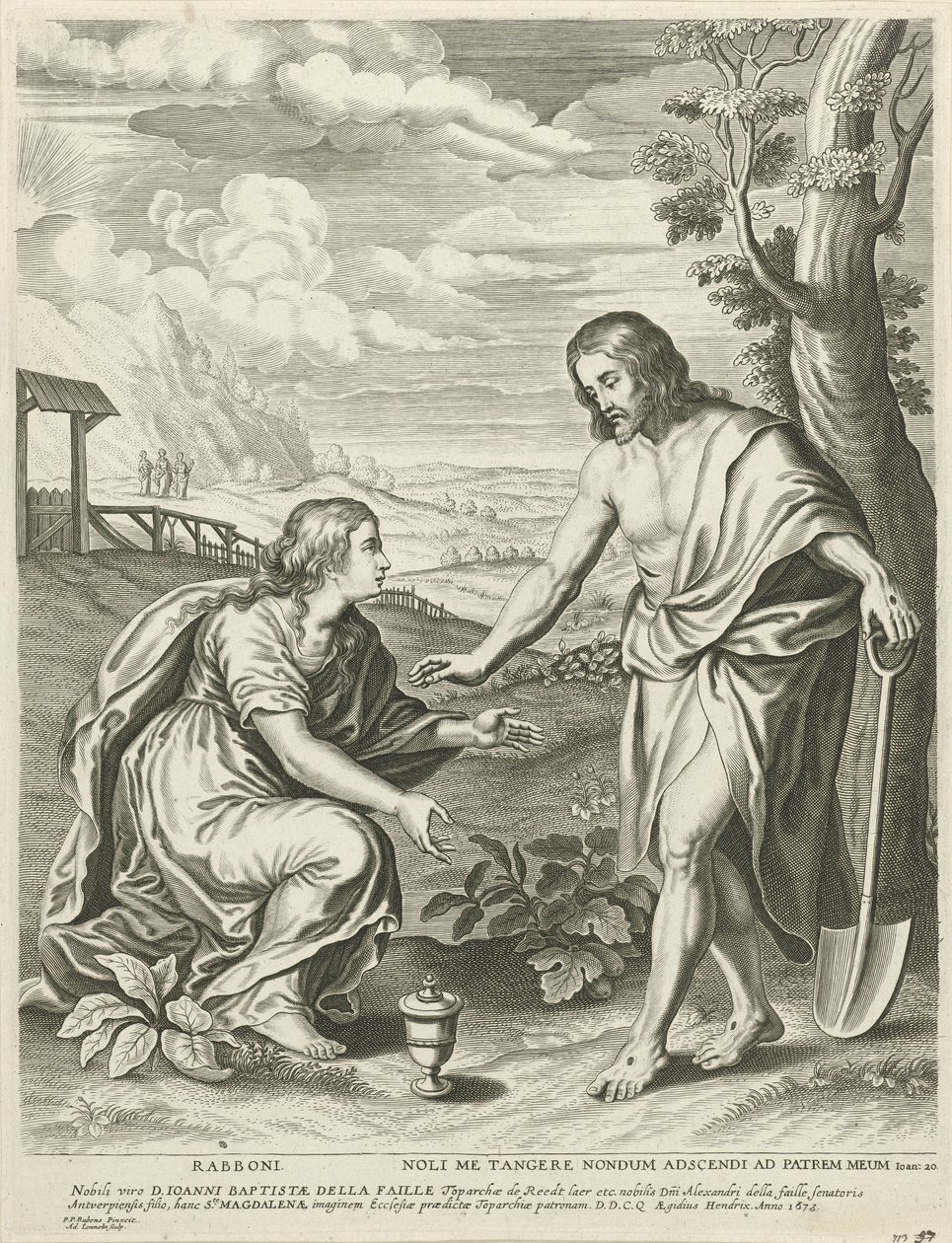 Le Christ apparaît comme jardinier à Marie Madeleine - Adriaen Lommelin