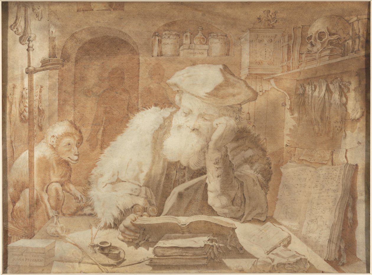 Dr. Faust dans son étude - Adriaen Matham