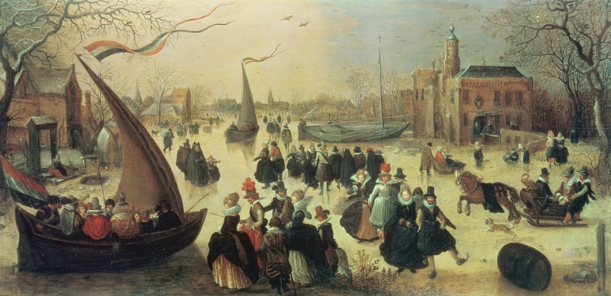 Fête de patinage - Adriaen Pietersz van de Venne