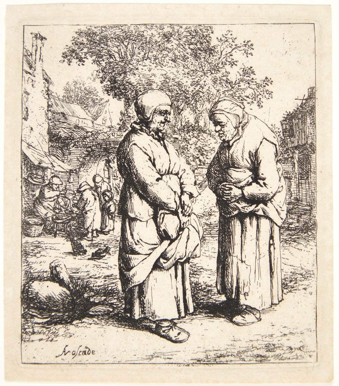Les deux commères - Adriaen van Ostade