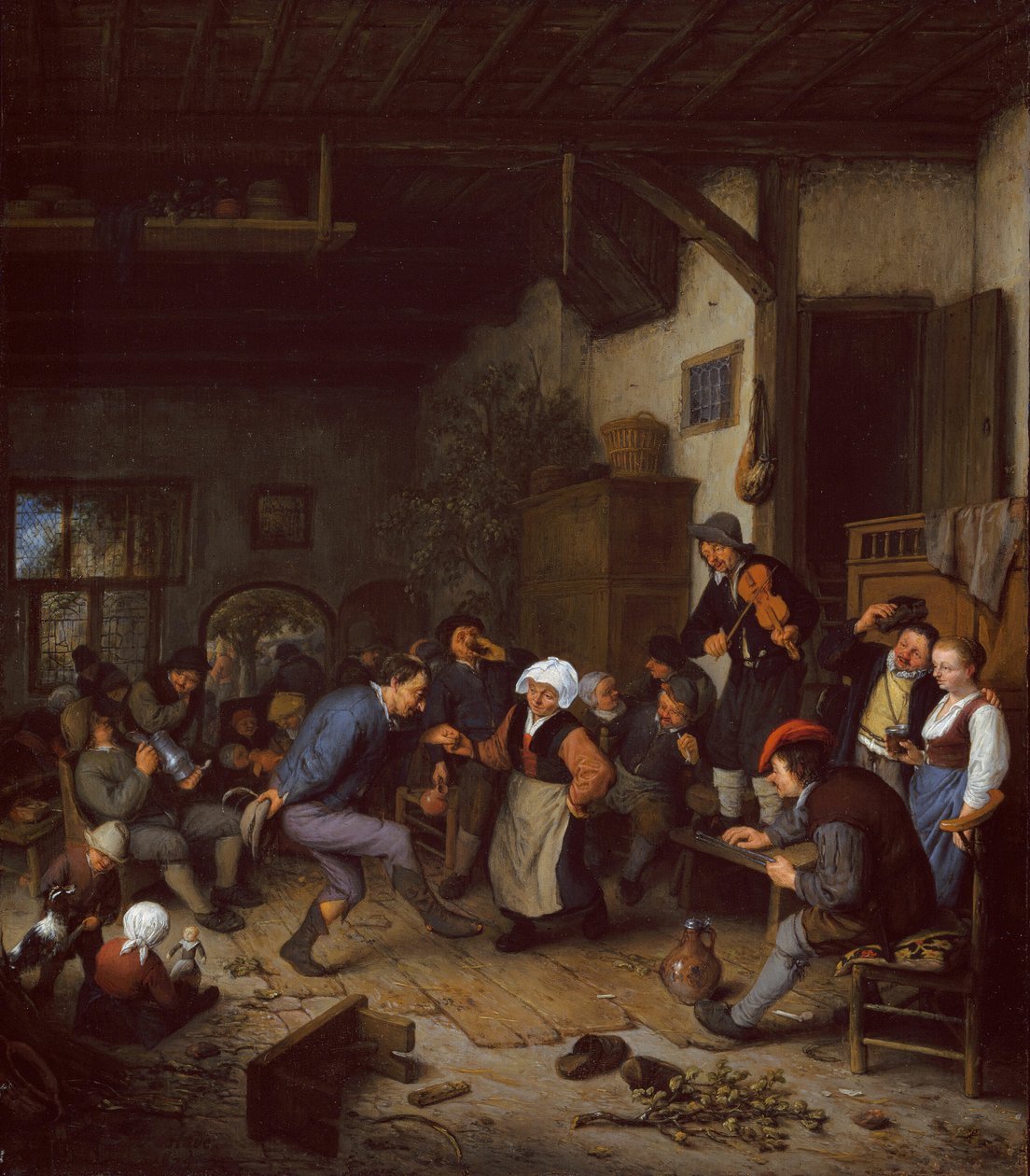 Fêtards dans une auberge, 1674 - Adriaen van Ostade