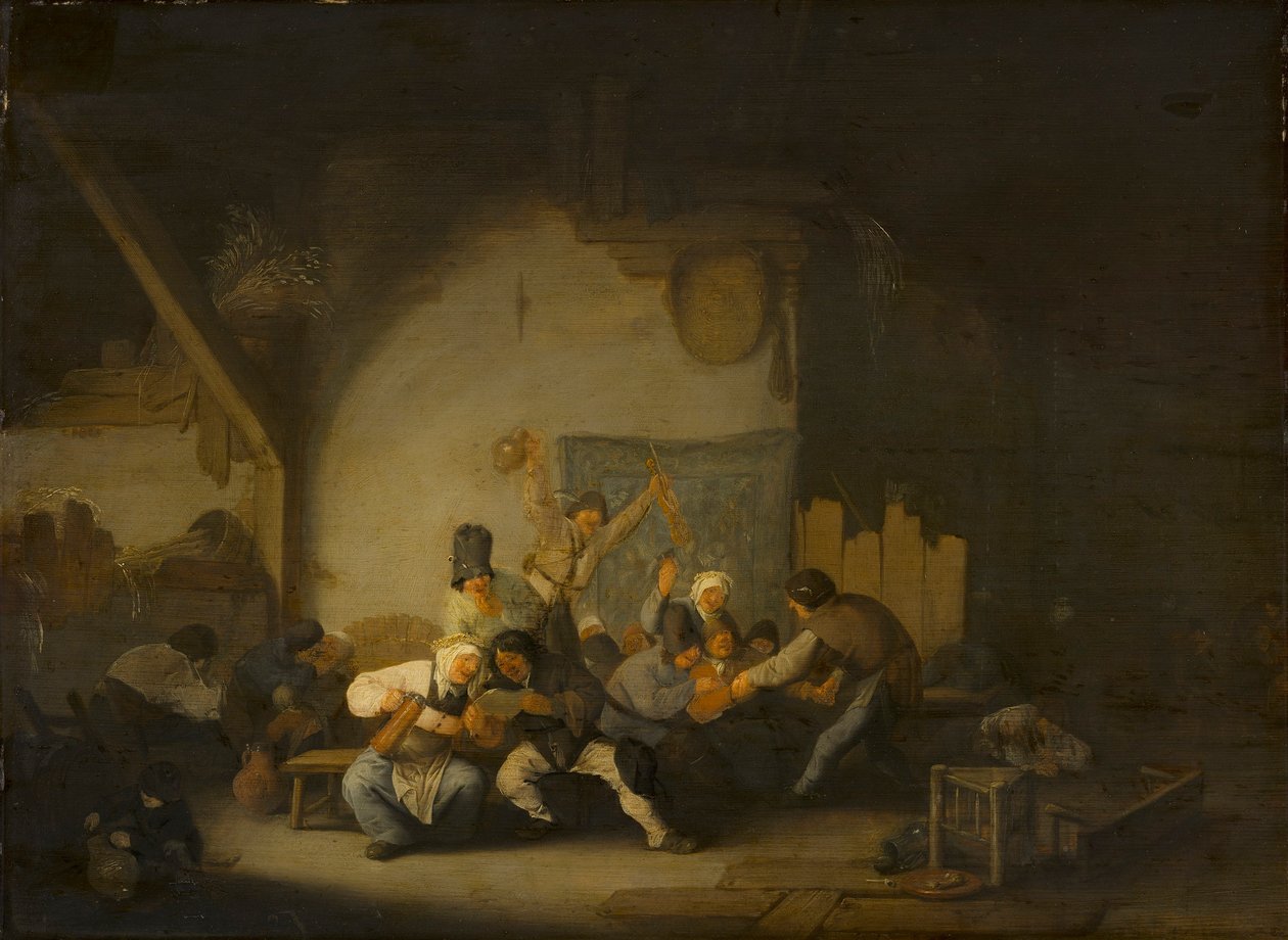 Les paysans font la fête - Adriaen van Ostade