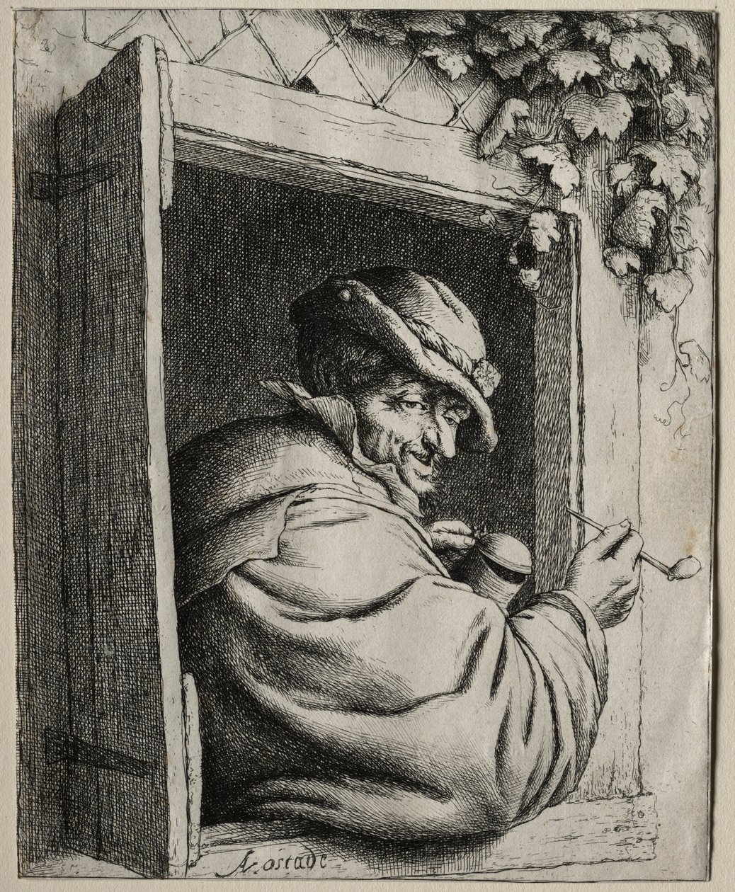 Le Fumeur à la Fenêtre - Adriaen van Ostade