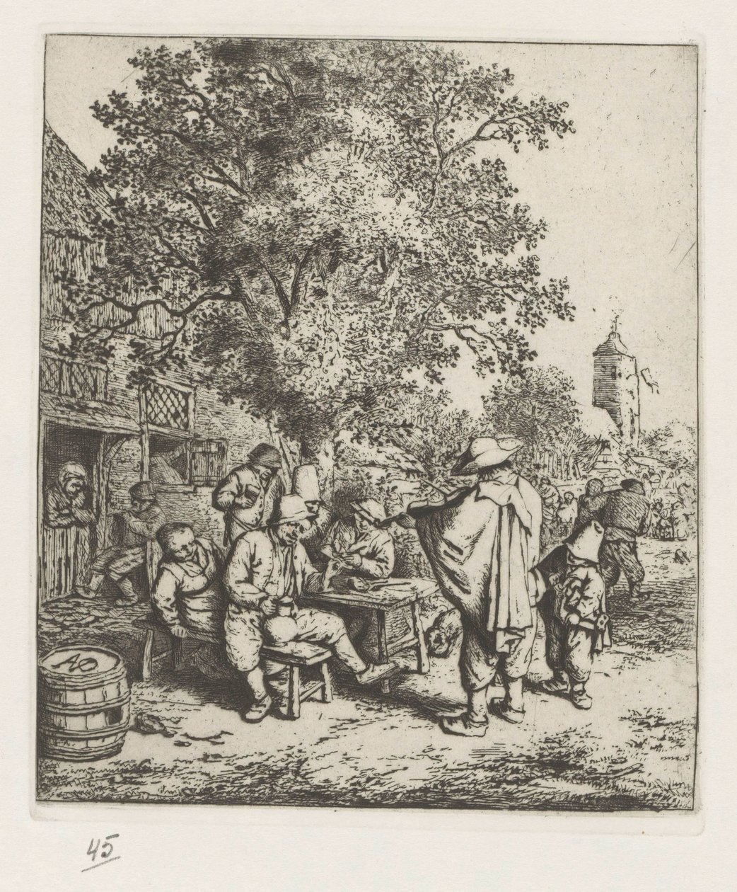 Violoniste et un jeune joueur de vielle - Adriaen van Ostade