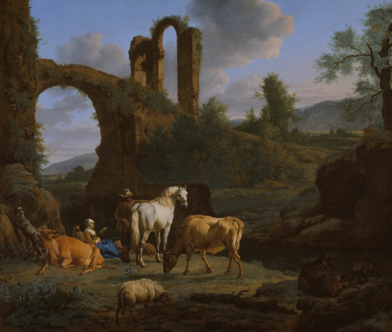 Paysage pastoral avec ruines - Adriaen van de Velde