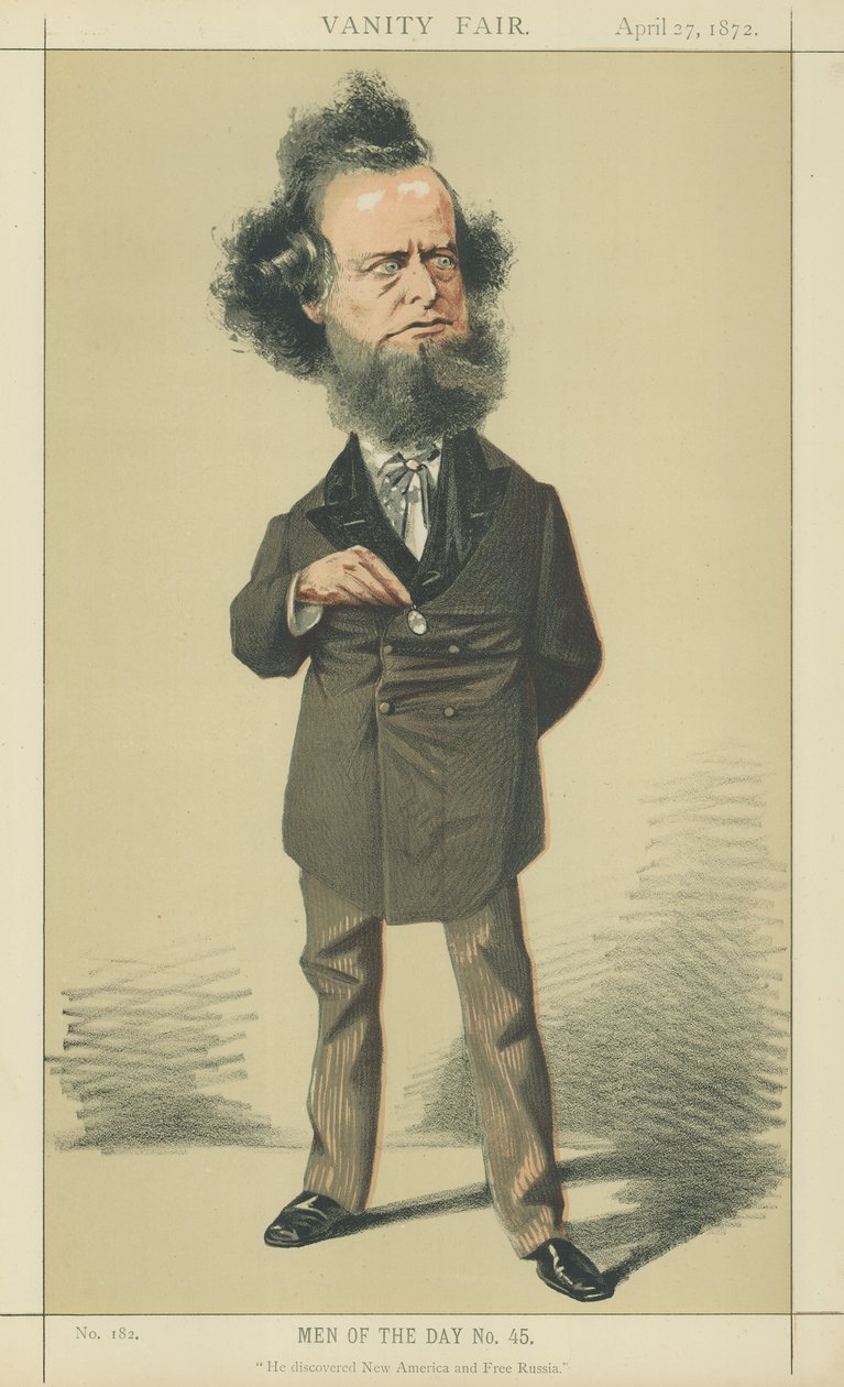 M. William Hepworth Dixon (lithographie couleur) - Adriano Cecioni