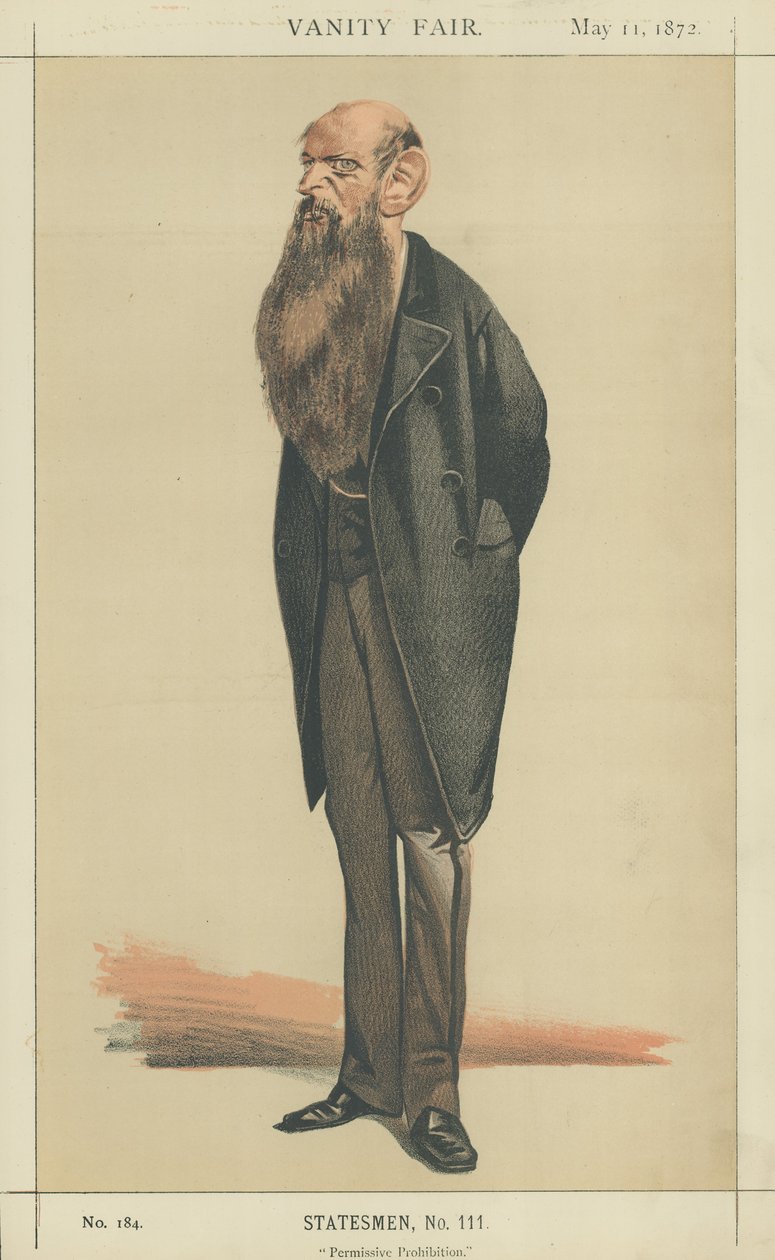 Sir Wilfrid Lawson (lithographie couleur) - Adriano Cecioni