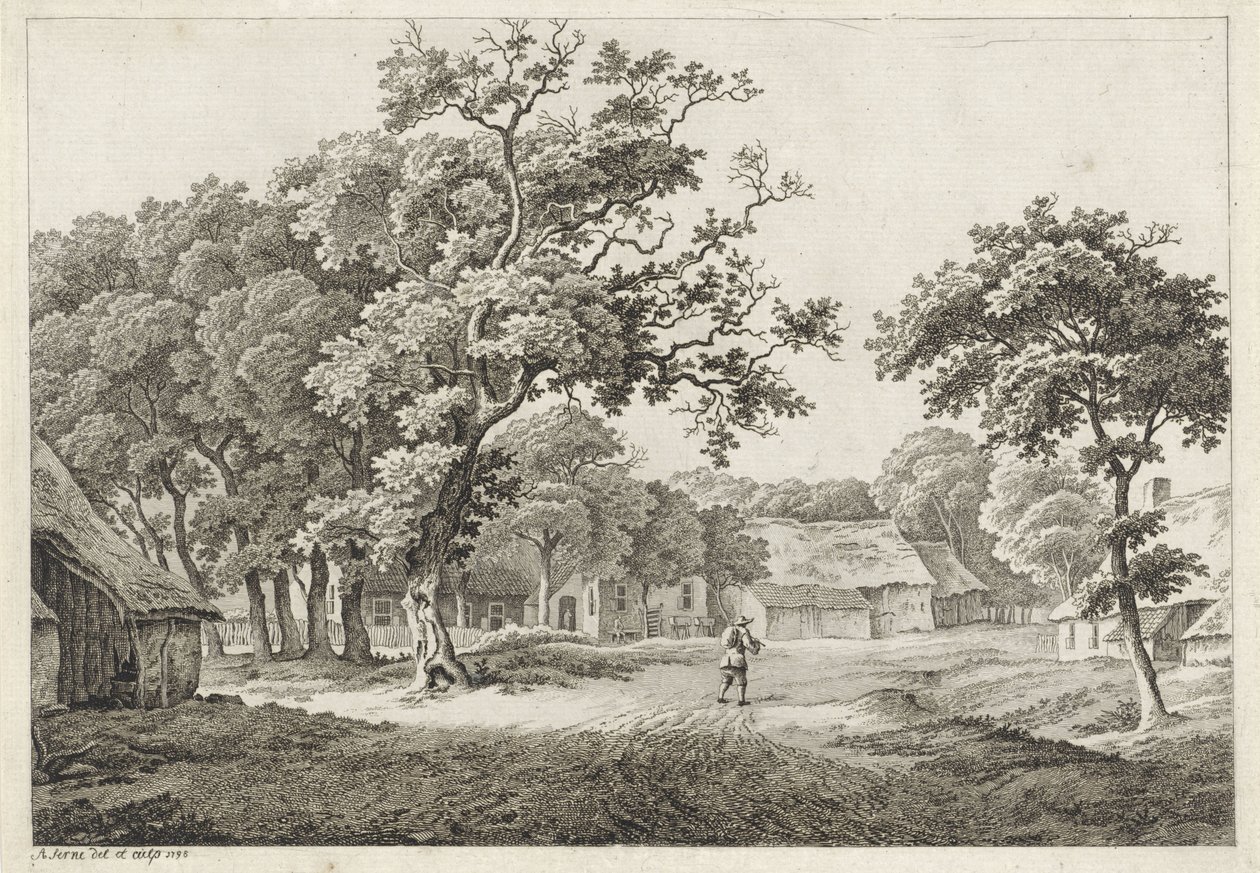 Vue de village - Adrianus Serné