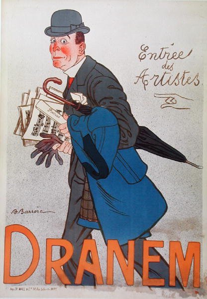 Affiche représentant Dranem (1869-1935) - Adrien Barrere