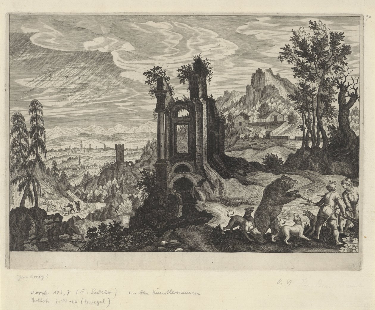 Paysage avec chasse à l